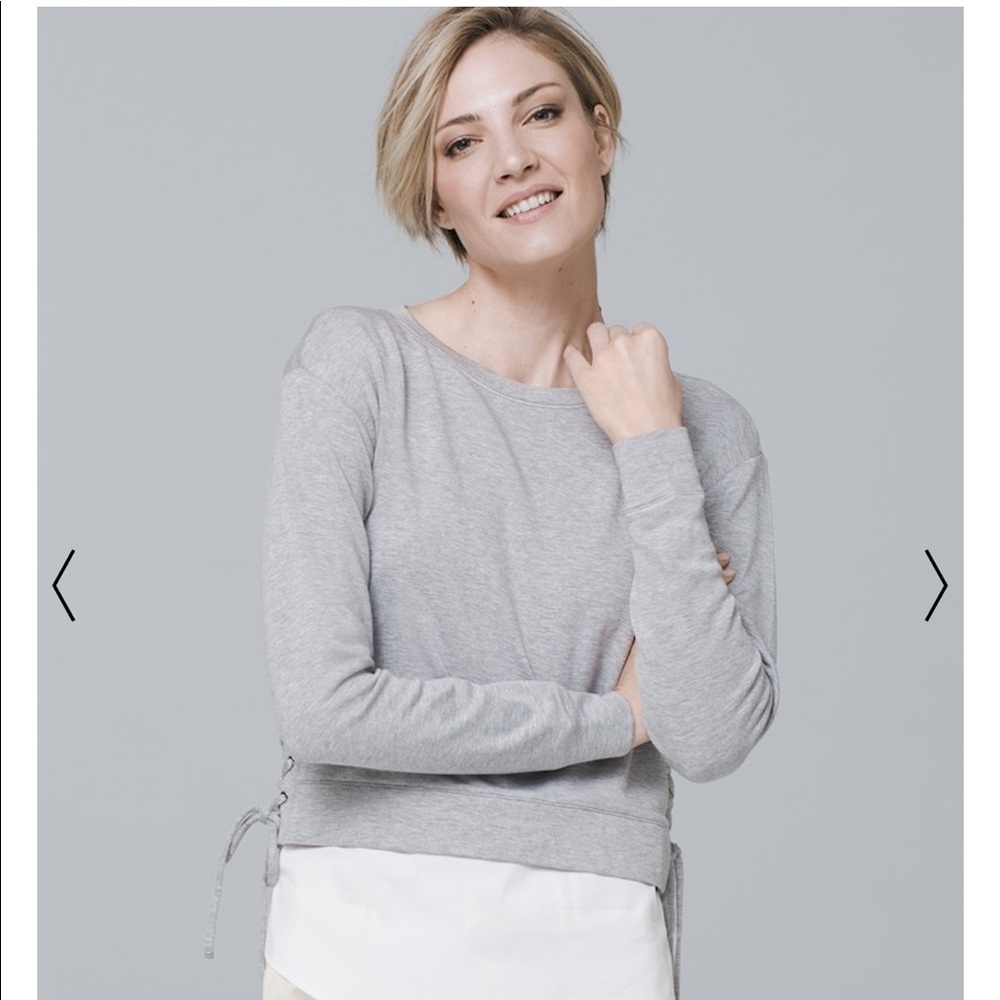 WHBM lace up sweatshirt